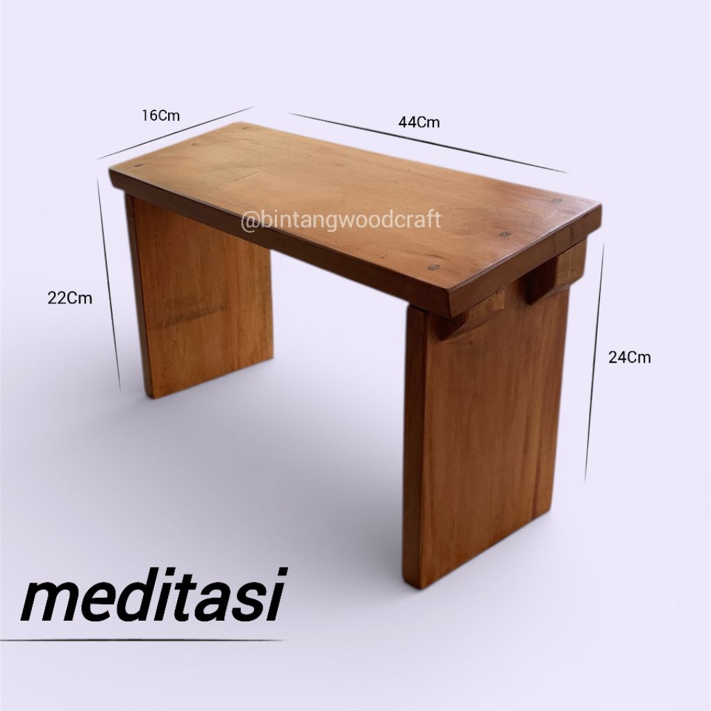 BANGKU KAYU DINGKLIK MEDITASI DOA/Bangku meditasi Yoga/Dingklik yoga meditasi