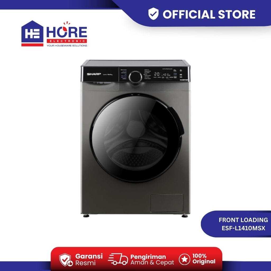 MESIN CUCI SHARP ES FL1410MSX / SHARP MESIN CUCI FRONT LOADING ES FL1410MSX [10 KG]