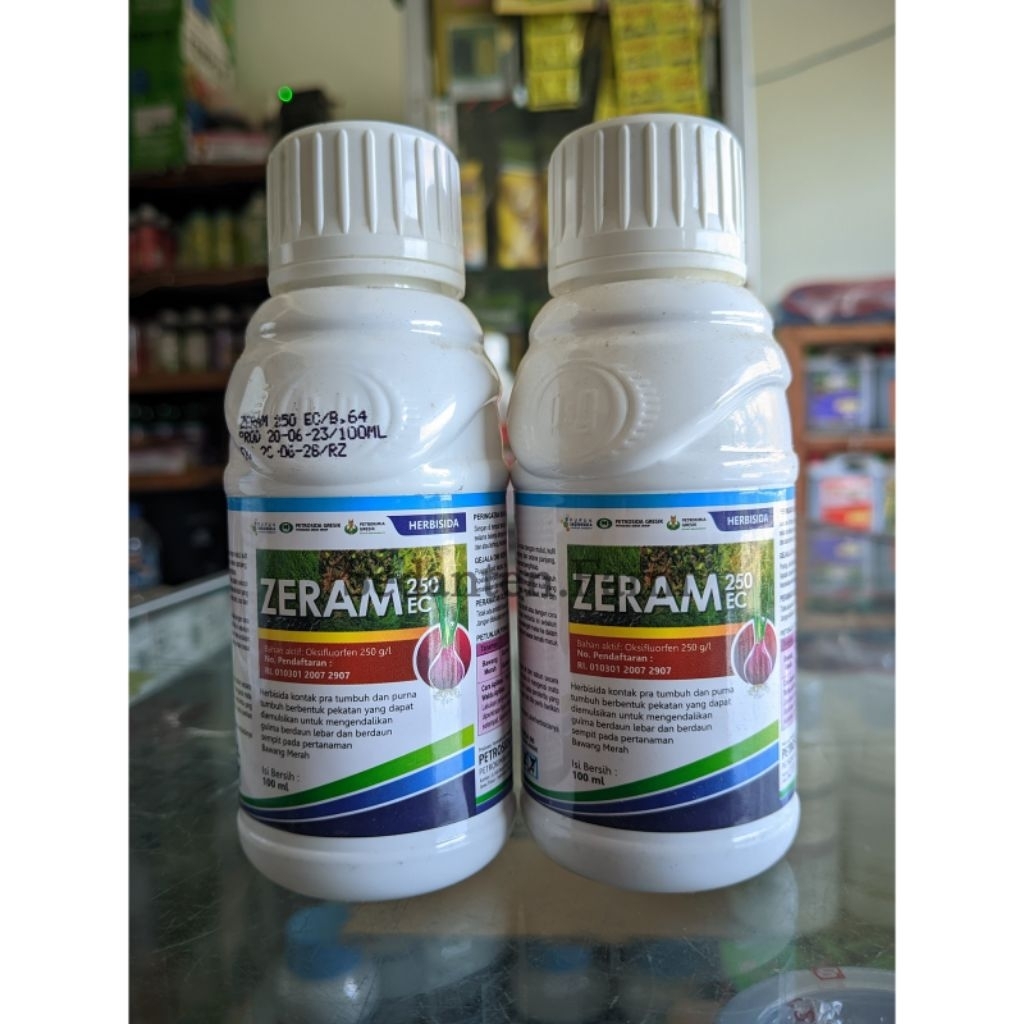 herbisida zeram 250ec sistemik selektif pratumbuh tanaman bawang 100ml