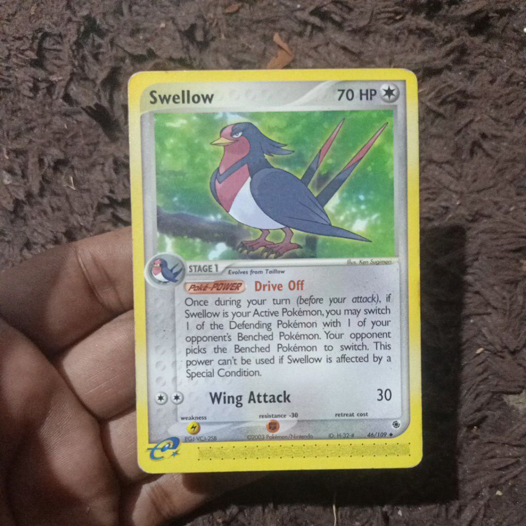 Kartu Pokemon Swellow Rubby Saphire