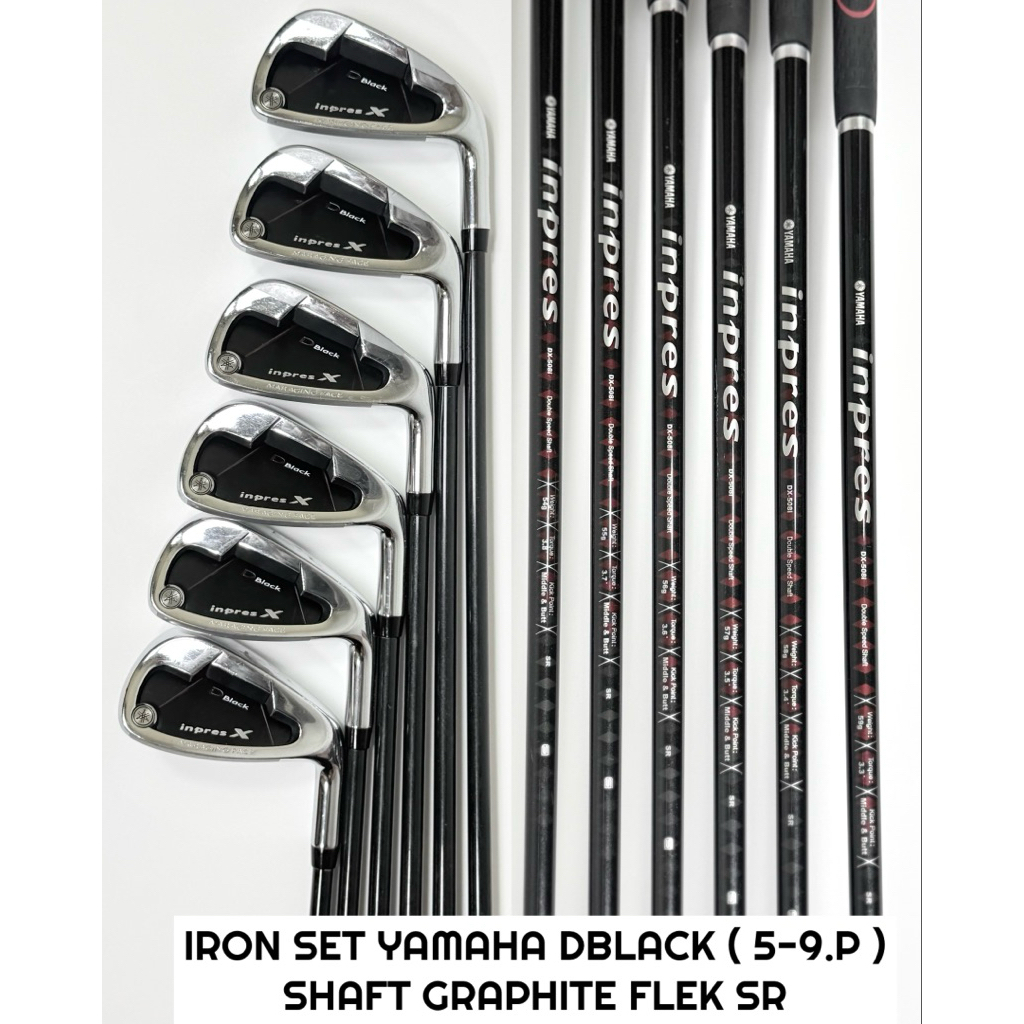 Iron Set Golf Man Yamaha Inpres Dblack Shaft Graphite Flek SR Bekas Original - Stick Golf Iron Set