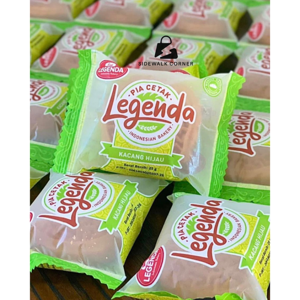 PIA CETAK LEGENDA RASA KACANG HIJAU DAN COKLAT ISI 20 PCS