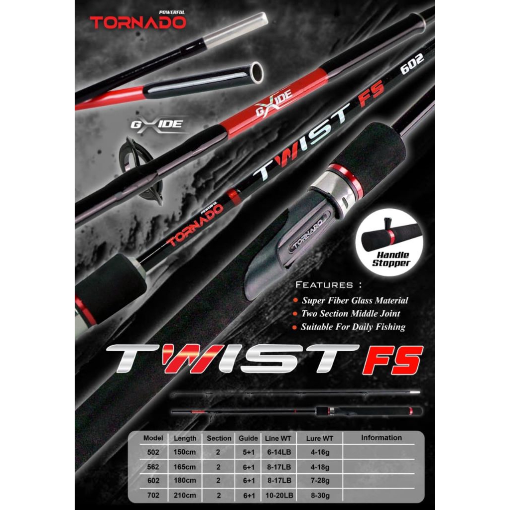 JORAN PANCING IKAN SPINNING TORNADO TWIST FS