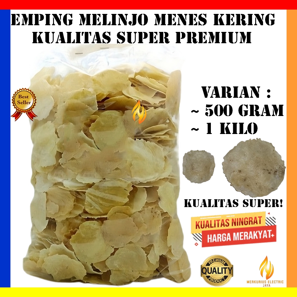 (Per 1KG) Emping Melinjo Mentah Menes Renyah Gurih Tipis / Emping Murah / Emping Menes / Emping 1 KI