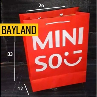 Paper bag Miniso red Medium tas kado hadiah hampers
