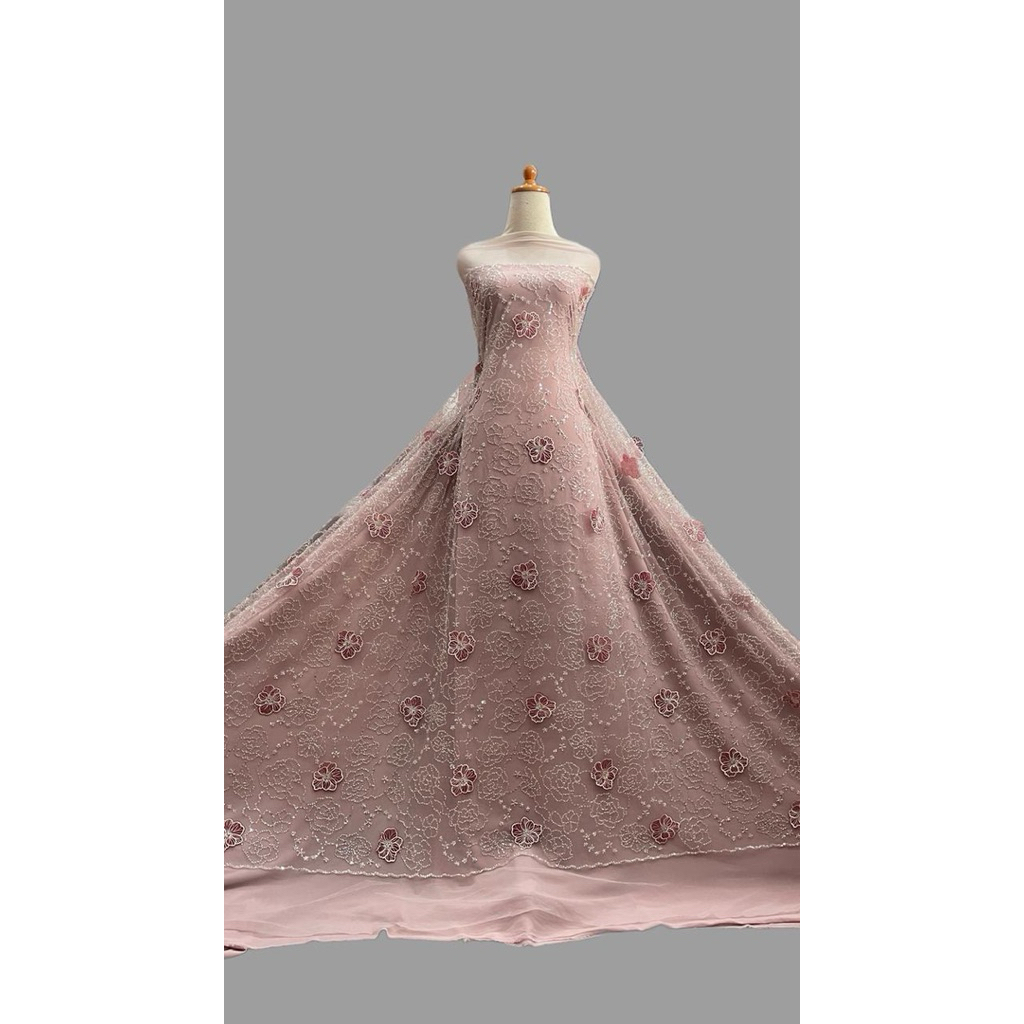 Tulle Payet 3D Flower ( Full Payet Jepang )