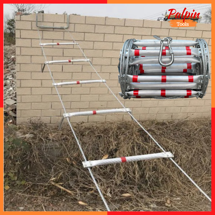 Tangga Darurat Gantung Steel Wire Fire Escape Ladder | HUMBLE HB111 Silver