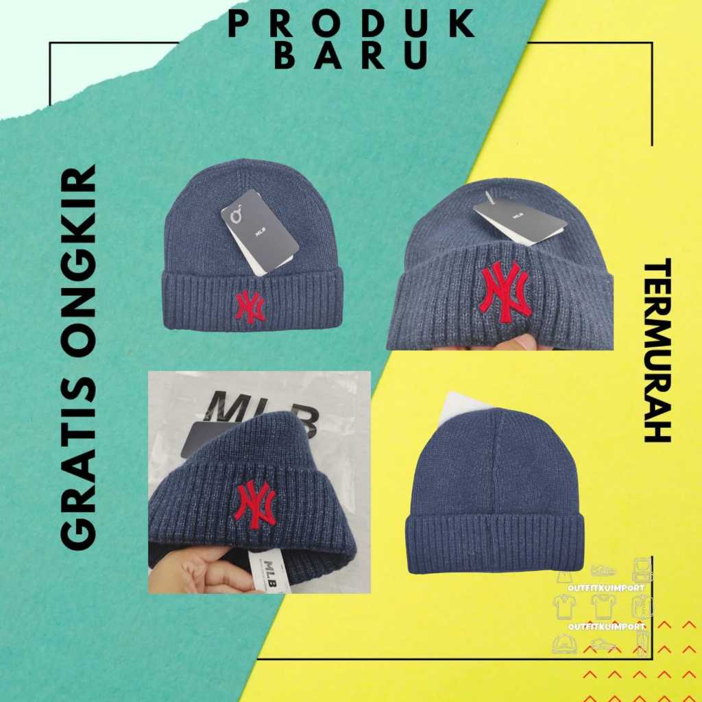 K-188 Topi Kupluk NY MLB Navy Logo Red