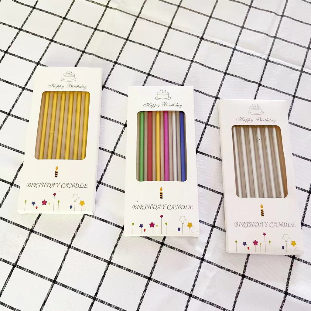 LILIN ULANG TAHUN MULTIWARNA TIANG PANJANG DEKORASI KUE ULANG TAHUN