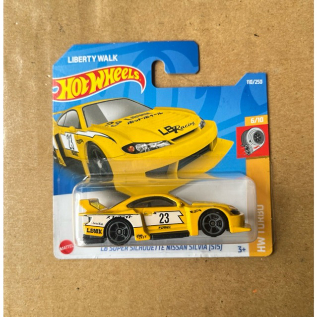 Hot Wheels Nissan Silvia s15 LBWK Kuning Short Card SC