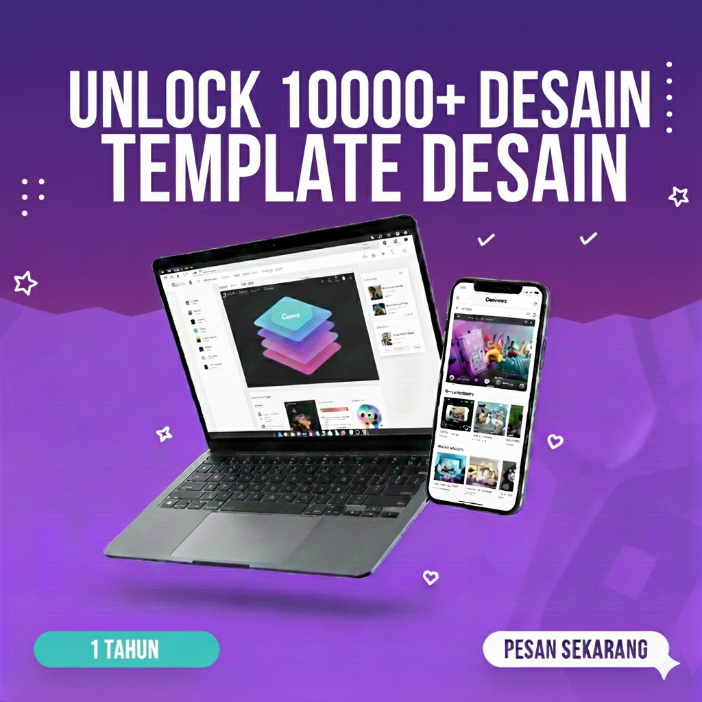 CANVA 1 TAHUN UNLOCK TEMPLATE DESAIN, FOTO, VIDEO, SUPPORT AI FULL GARANSI