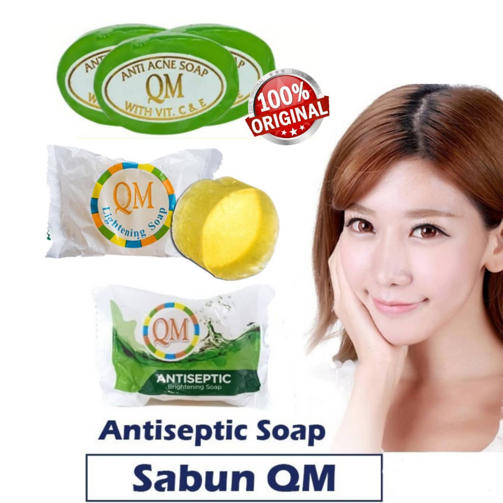 Sabun QM Lightening BPOM / QM Brightening Soap / SABUN QM ACNE HIJAU