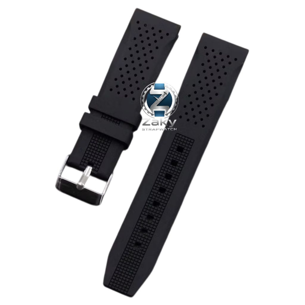 Strap Tali Jam Tangan Tag Hauer Tali Karet Rubber 22mm