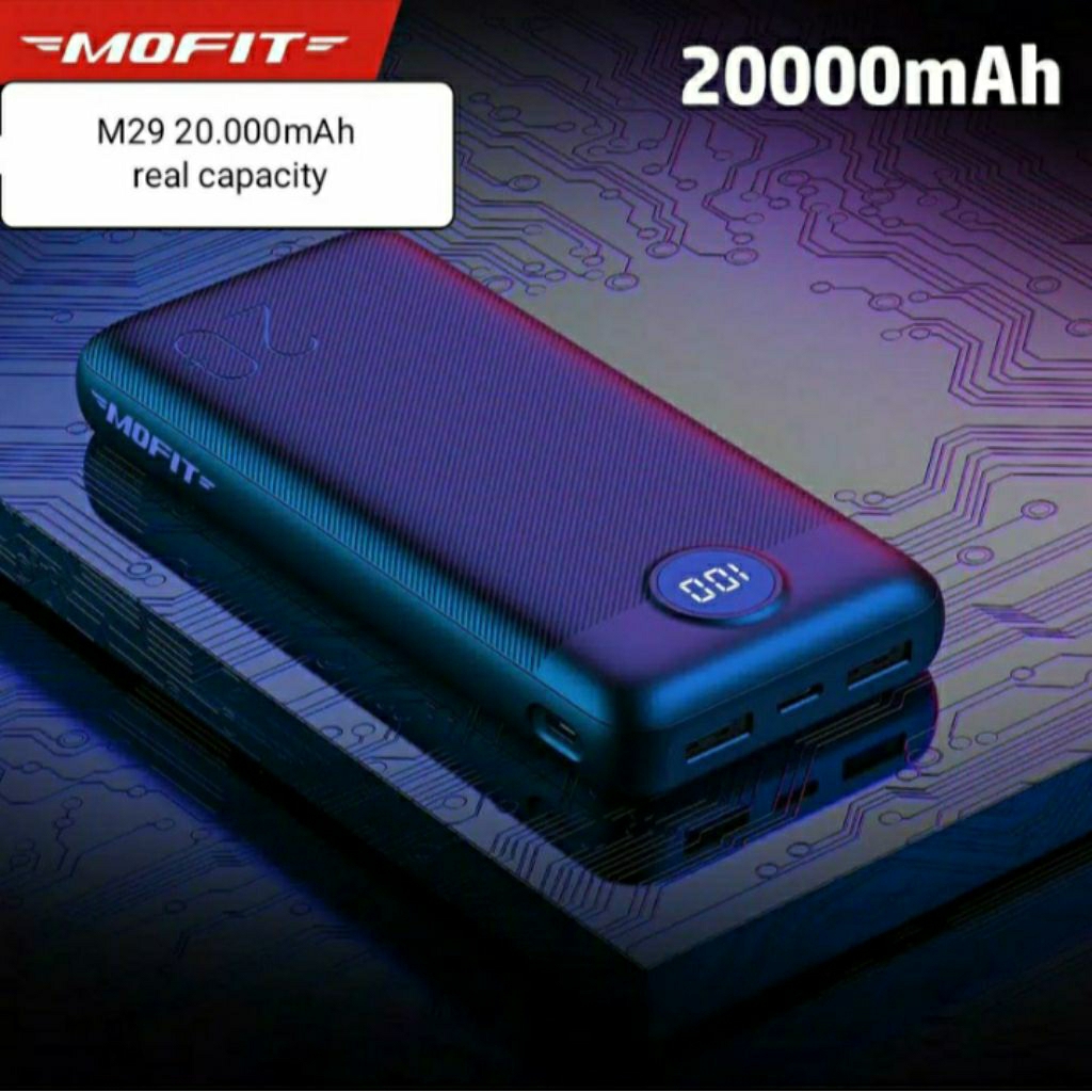 Powerbank MOFIT M29 20.000mAh / MOFIT M18 10.000mAh + Fast Charge 2.4A