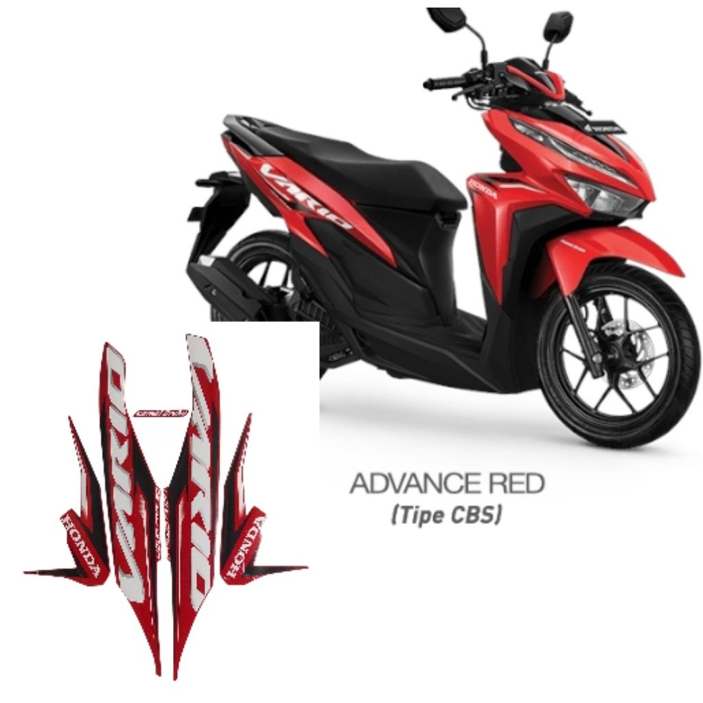 Stiker Striping Lis Body Motor Vario 125 2020 Warna Merah
