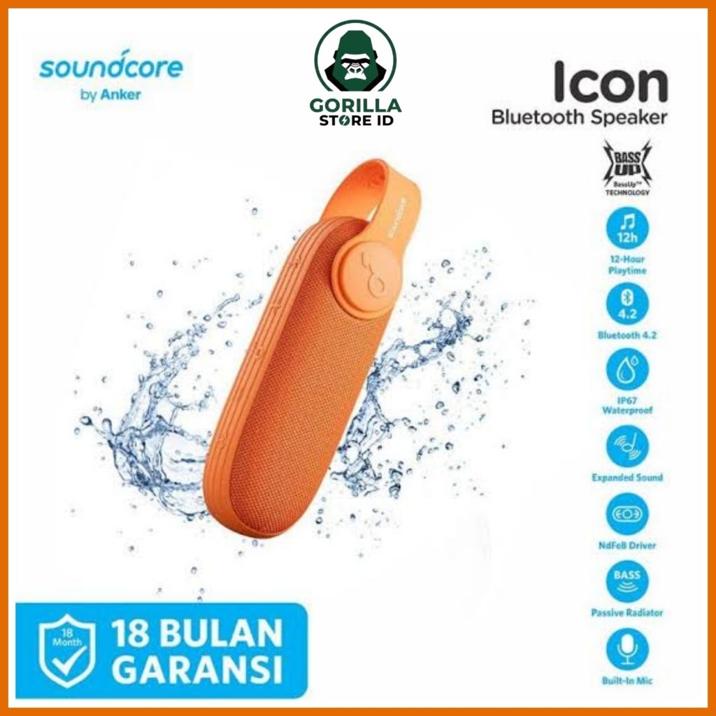 Speaker Bluetooth Anker Soundcore Icon - A3122 Orange