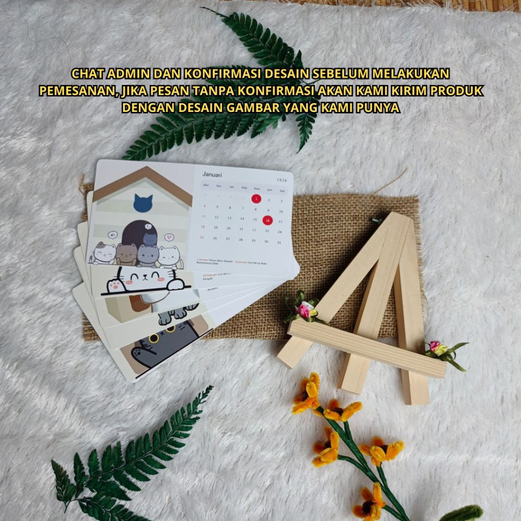 Kalender Meja Custom | Kalender Custom 2026 | Kalender Meja Estetik