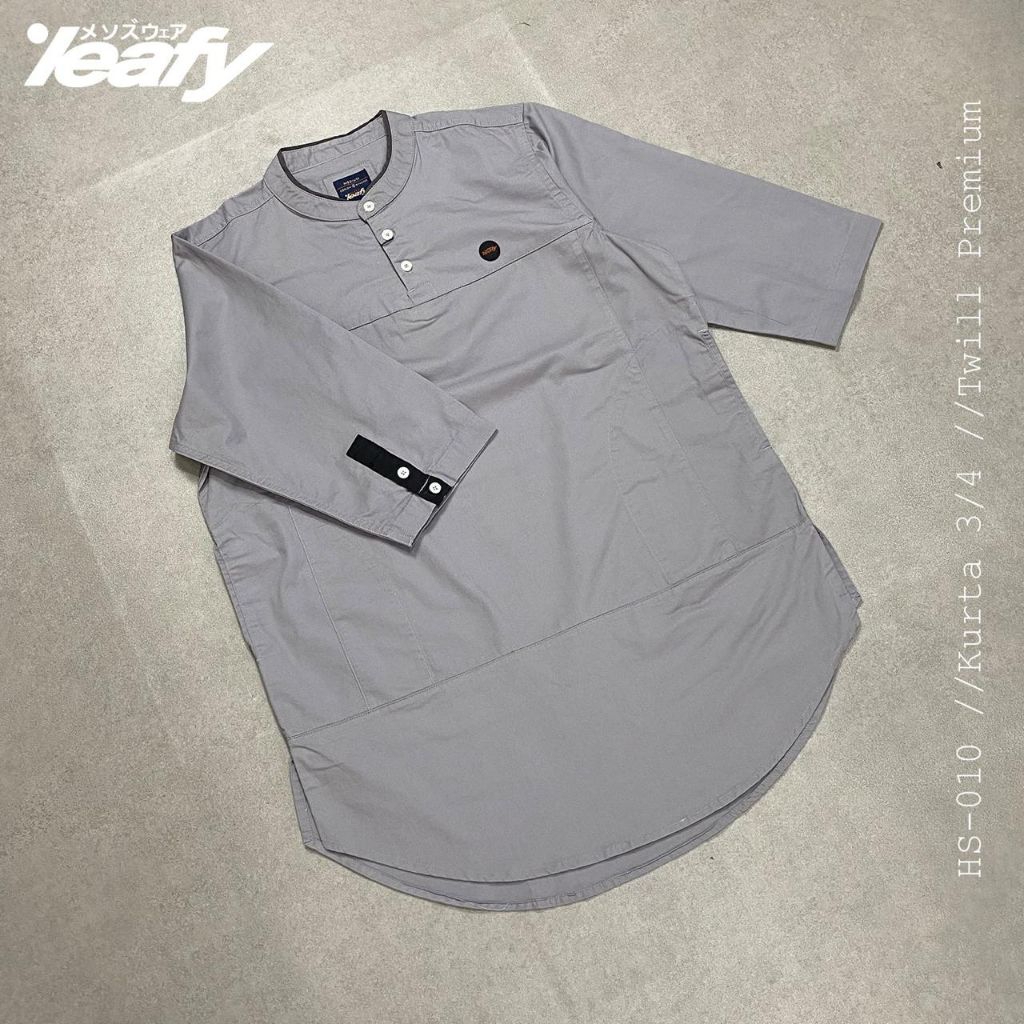 LEAFY KURTA TANGAN 3/4 BAJU KOKO KURTA TANGAN 3/4 PRIA DEWASA DISTRO