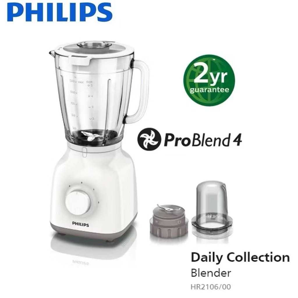 PROMO BLENDER PHILIPS HR-2106 220-V PENGHANCUR ES TABUNG PLASTIK