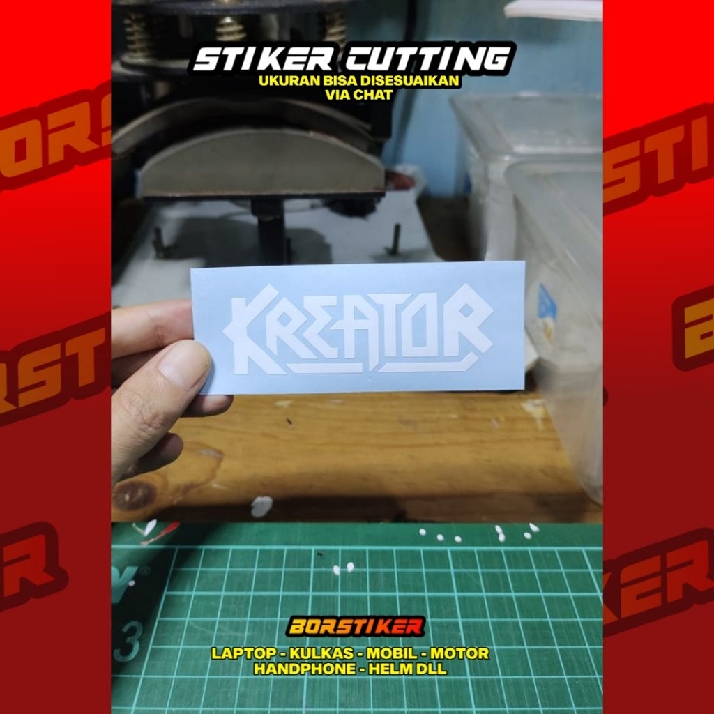STIKER LOGO KREATOR STICKER CUTTING CUSTOM TRANSPARAN