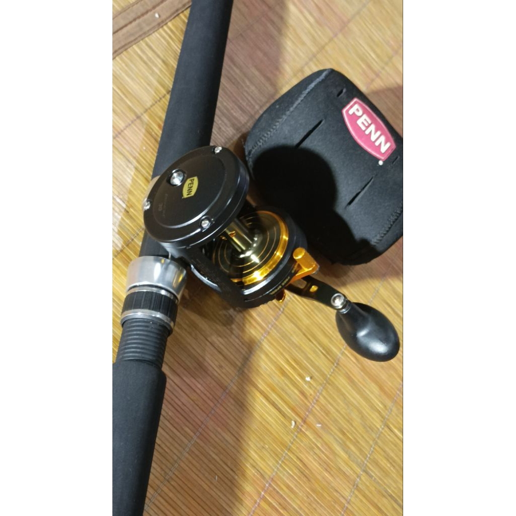 satu set Rell Penn Fathom 30 (kanan) & Joran Daiwa Interline Sealine X (second)