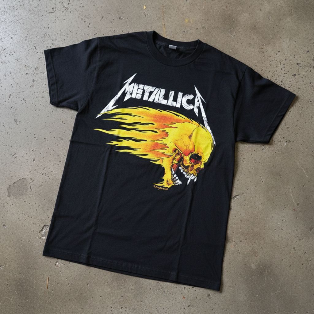 KAOS BAND OFFICIAL METALLICA - FLAMING SKULL