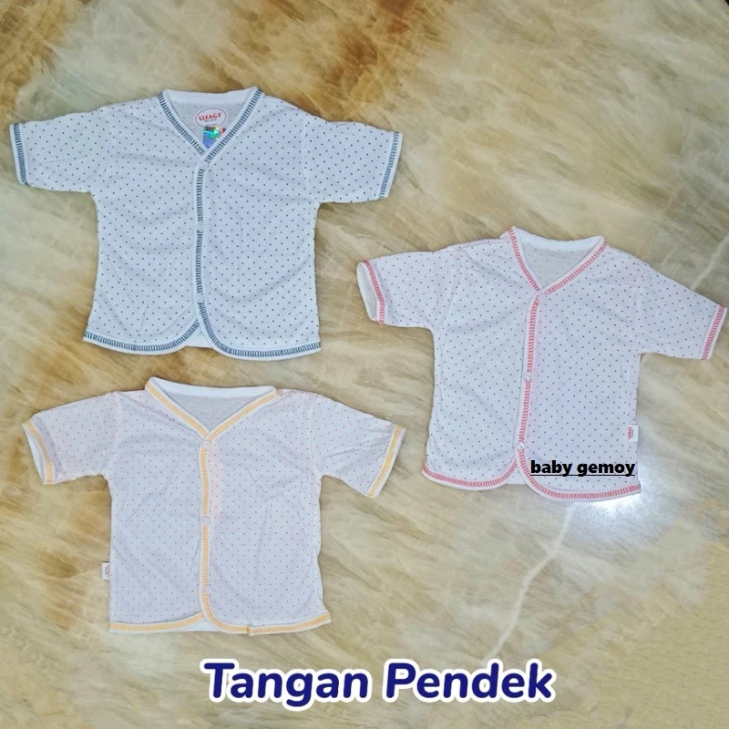 Usagi Baju Bayi Kancing Depan Usagi Bintik 3 pcs Katun Lembut