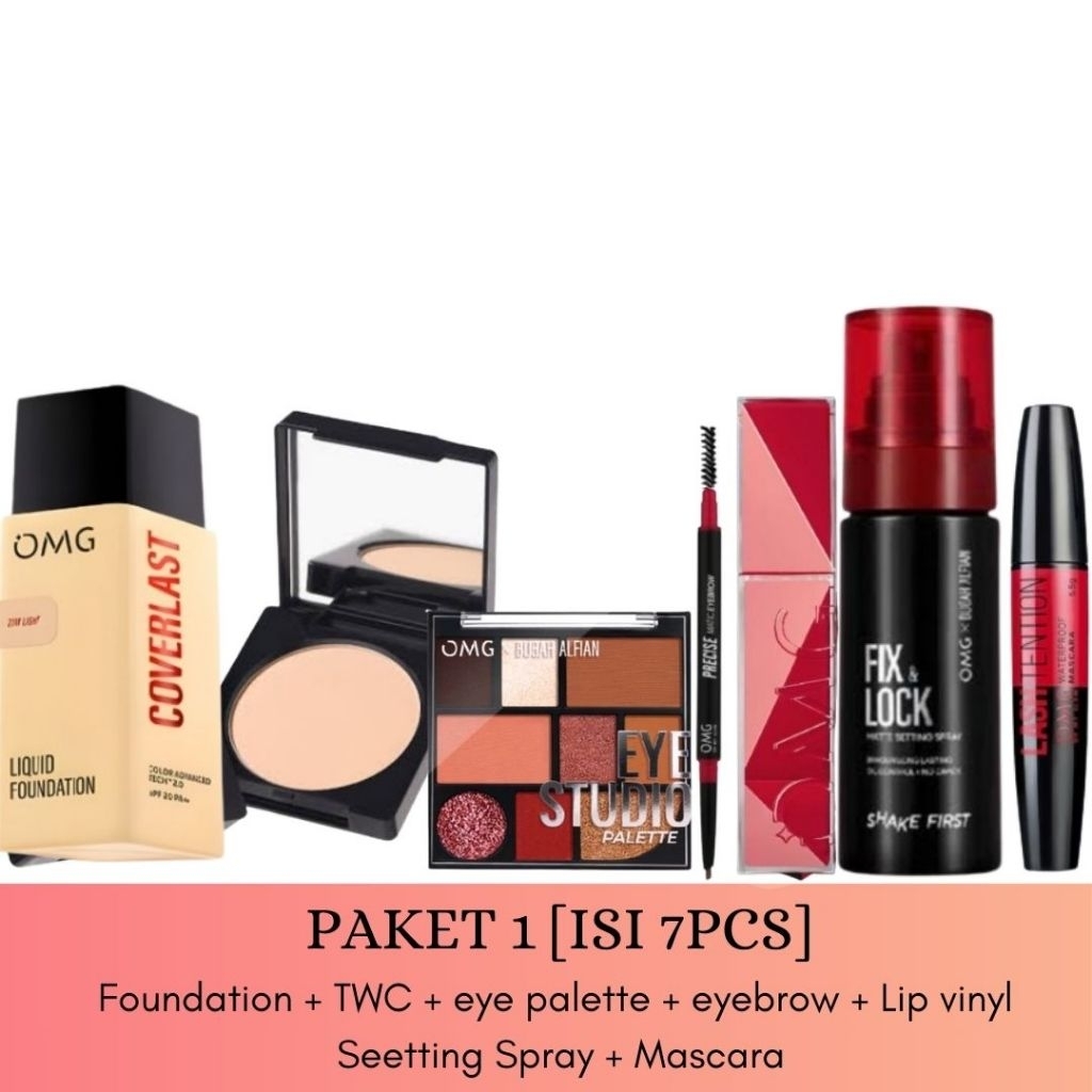 OMG OH MY GLAM Paketan Make Up 1 Set Lengkap Seserahan Make Up Lamaran OMG
