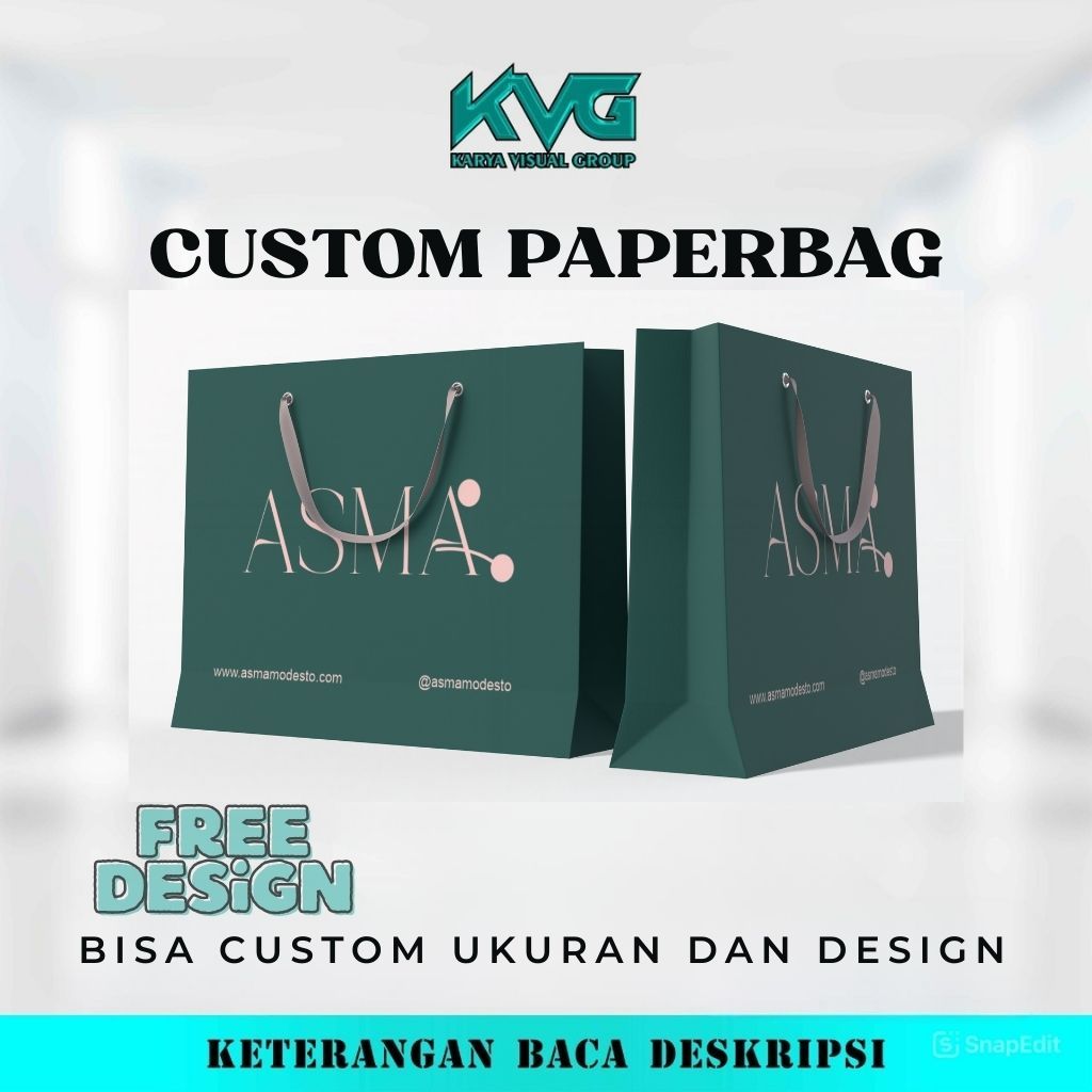 Cetak Custom Paper Bag Shopping Bag Logo Brand Full Collor