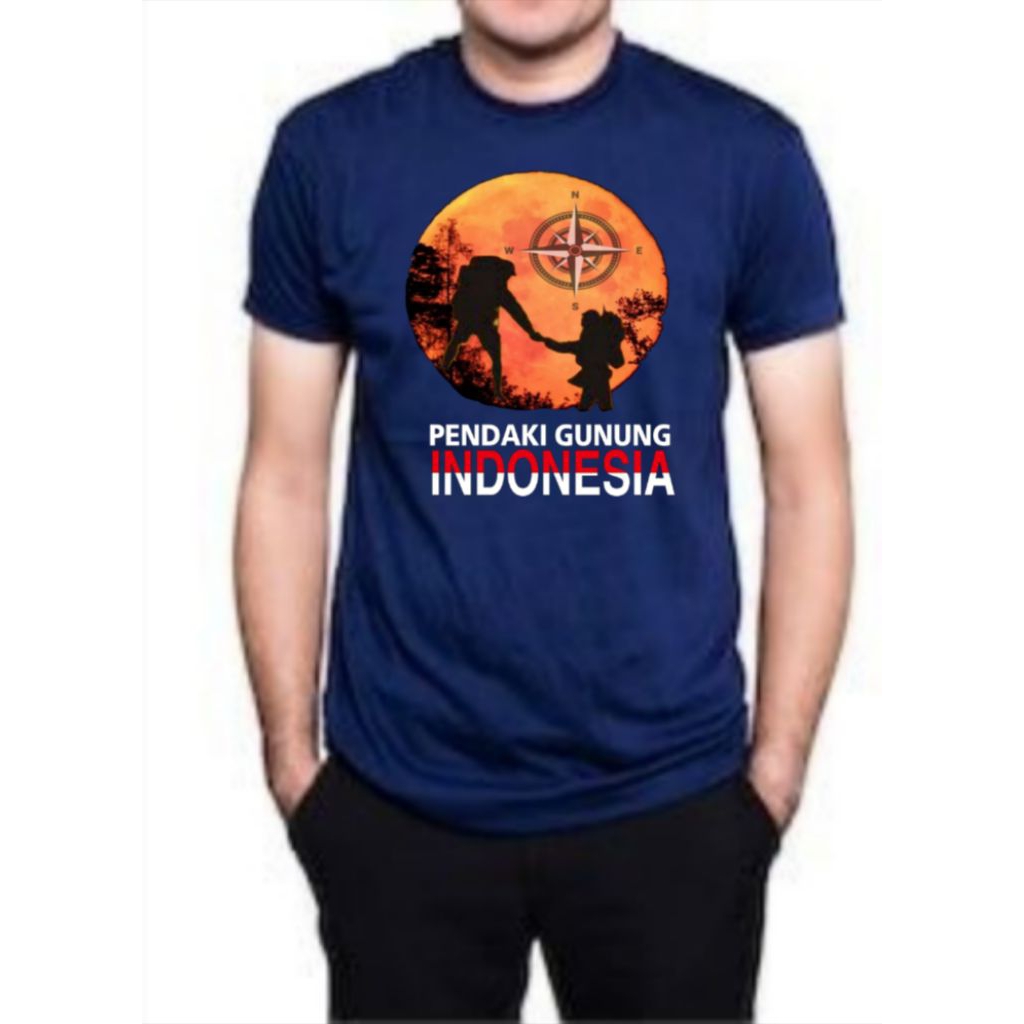 Baju kaos pendaki gunung indonesia sablon DTF/Kaos pendaki gunung