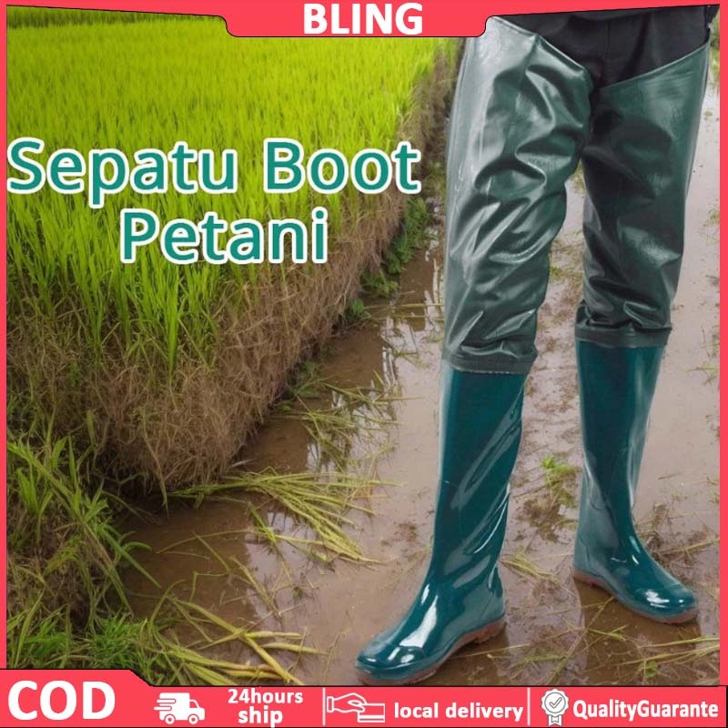 BOOT PETANI Sepatu Boots Wanita Pria Celana Sawah Panjang Anti Air Sepatu Keong Elastis Sepatu Sawah