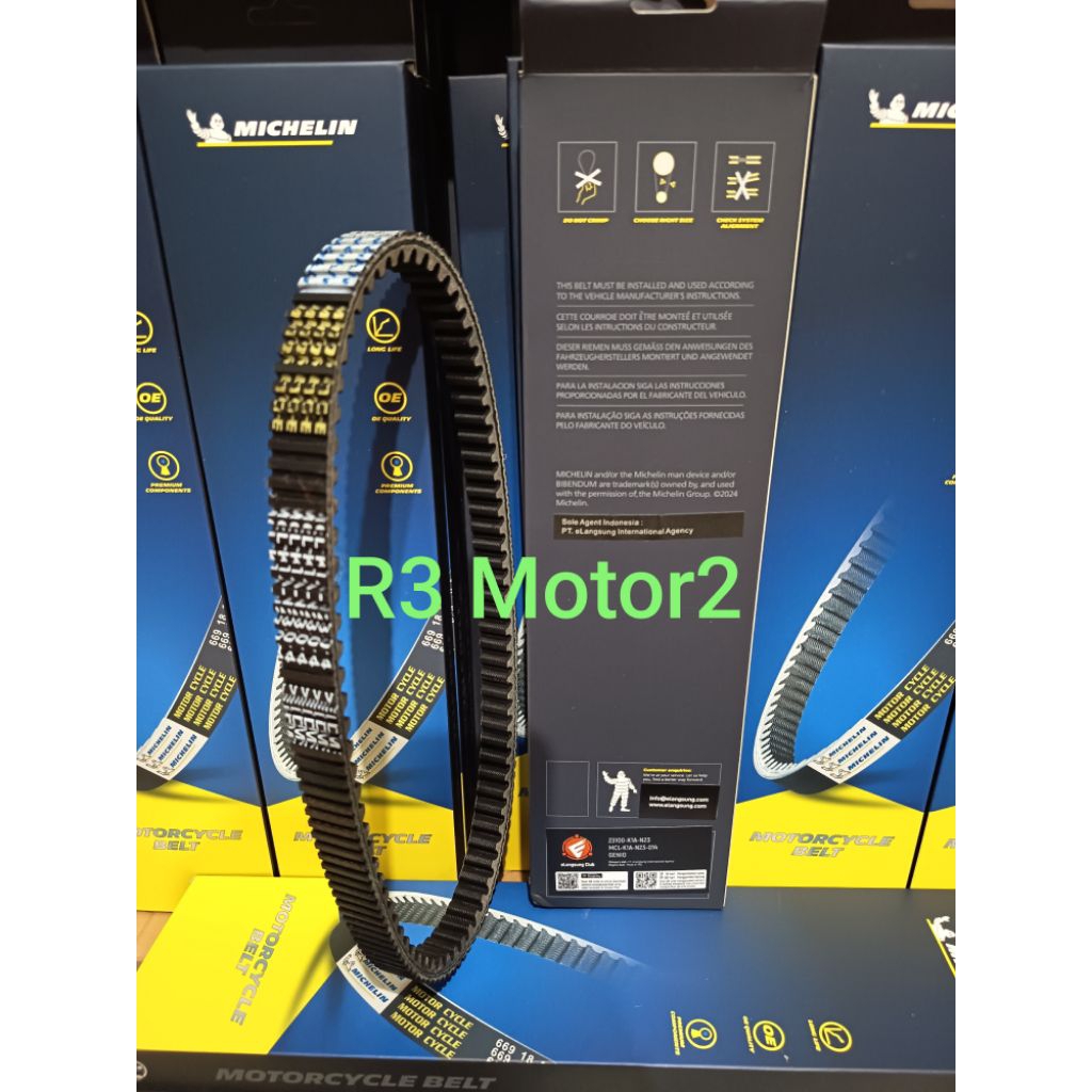 VBELT / V-BELT MICHELIN MCL-K1A-N23-014 untuk Motor GENIO, BEAT NEW ESP (2018-2020), SCOOPY ESP NEW 
