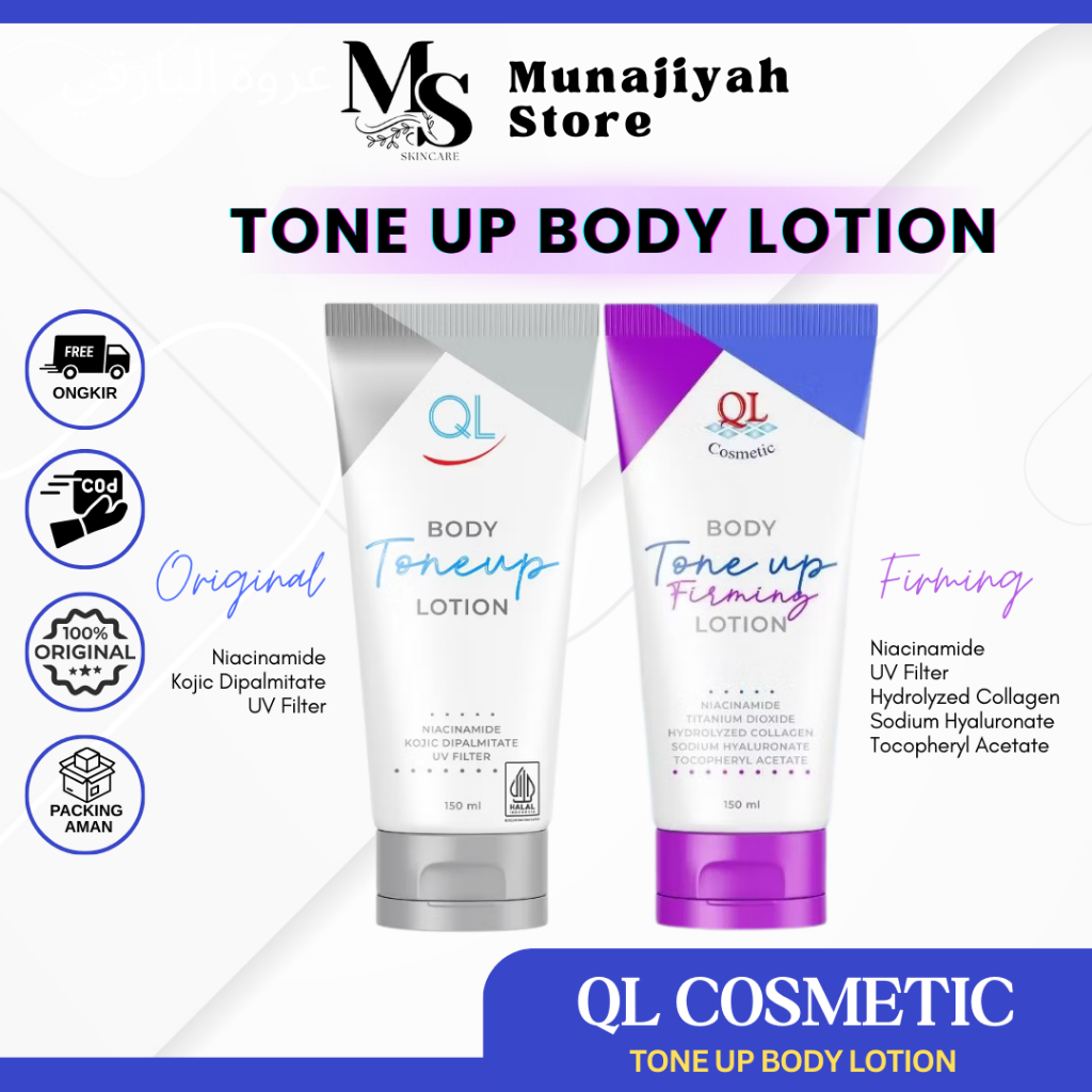 QL Body Tone Up Lotion & Body Tone Up Firming Lotion 150 ML Acid Hyaluronic | Body Tone Up Lotion