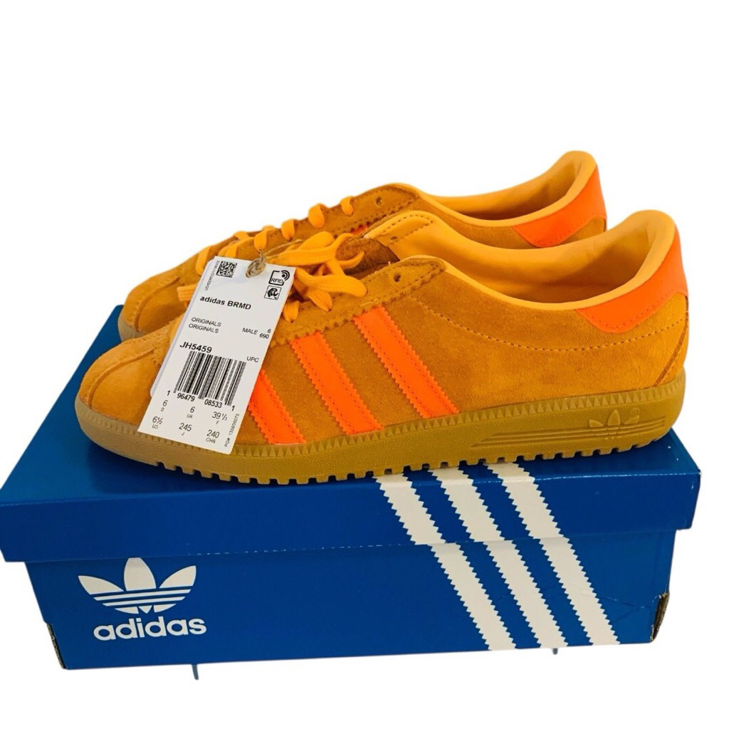 Adidas bermuda Real Gold Solar Orange Trainner Shoes  Bnib Brand new in box  Size completed from 6uk