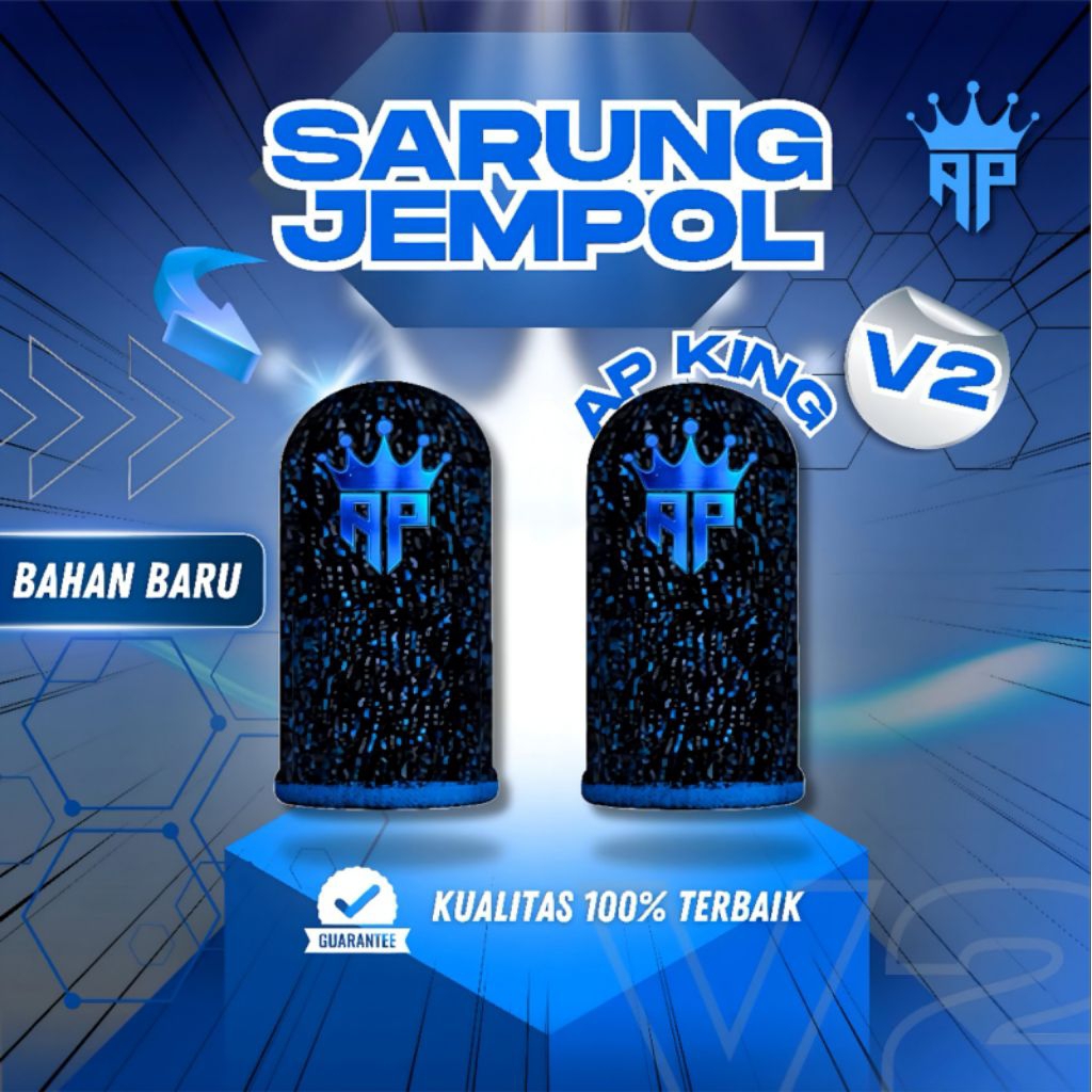 Sarung AP KING V2 Silver Carbon Fiber Anti Keringat Super Responsif Premium