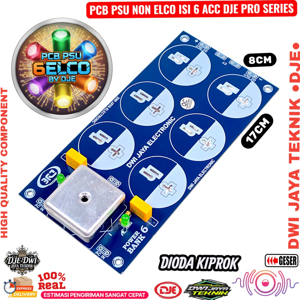 Pcb Psu 6 Elco DIODA KIPROK Plus Komponen Multifungsi DJE PRO SERIES Amplifier