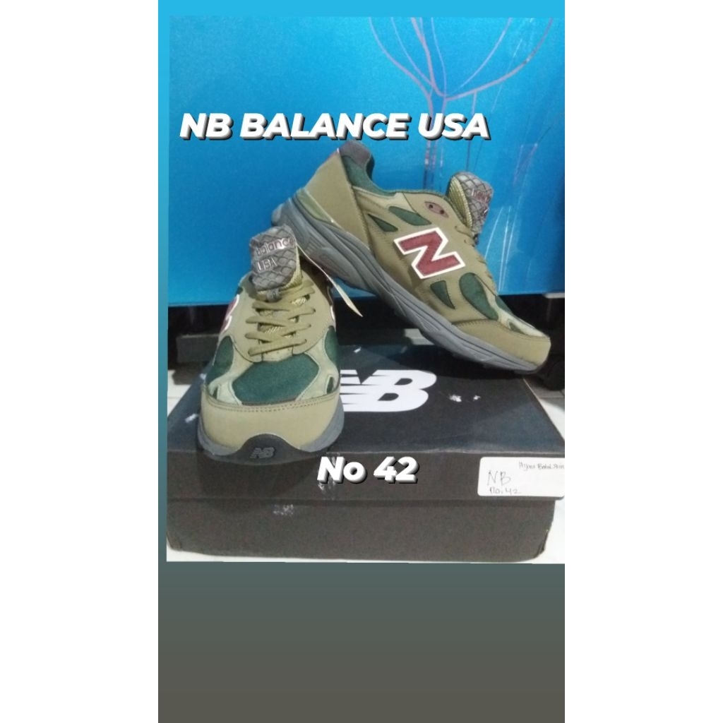 SEPATU SNEAKERS DAN RUNNING NB NEW BALANCE HIJAU LUMUT