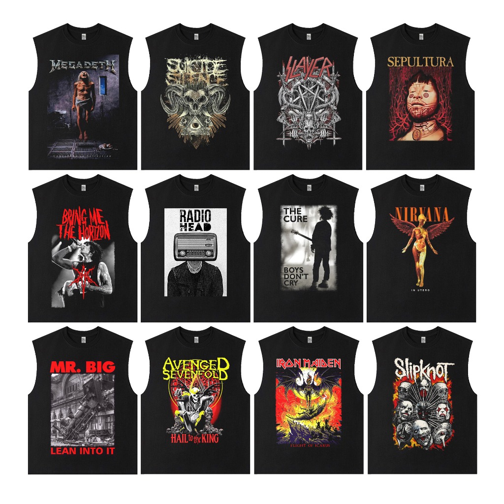 KAOS TANKTOP 24S / SINGLET / KAOS LEKBONG BAND / KAOS METAL ROCK / TANKTOP / LEKBONG