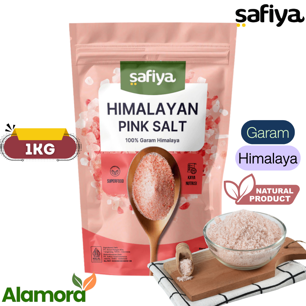 Safiya Garam Himalaya 1 Kg Pink Himalayan Salt Original