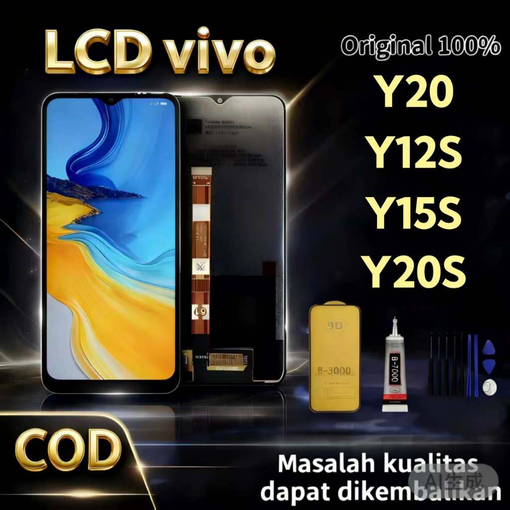 LCD HP VIVO Y20 Y20 2021 Y20G Y12S Y12G Y15S Y15A Original 100% full set