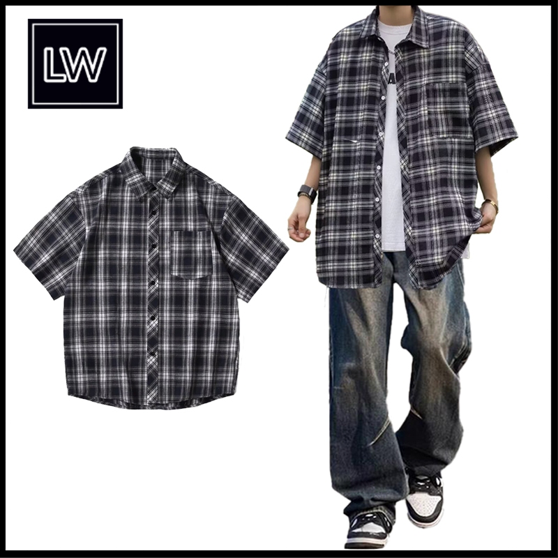 Kemeja Pria Baju Pria kemeja pria lengan pendek kemeja  pria premium quality kemeja kotak kotak pria