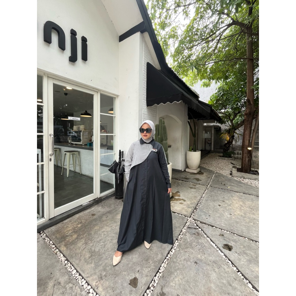 gamis silmi gamis katun gamis stripe