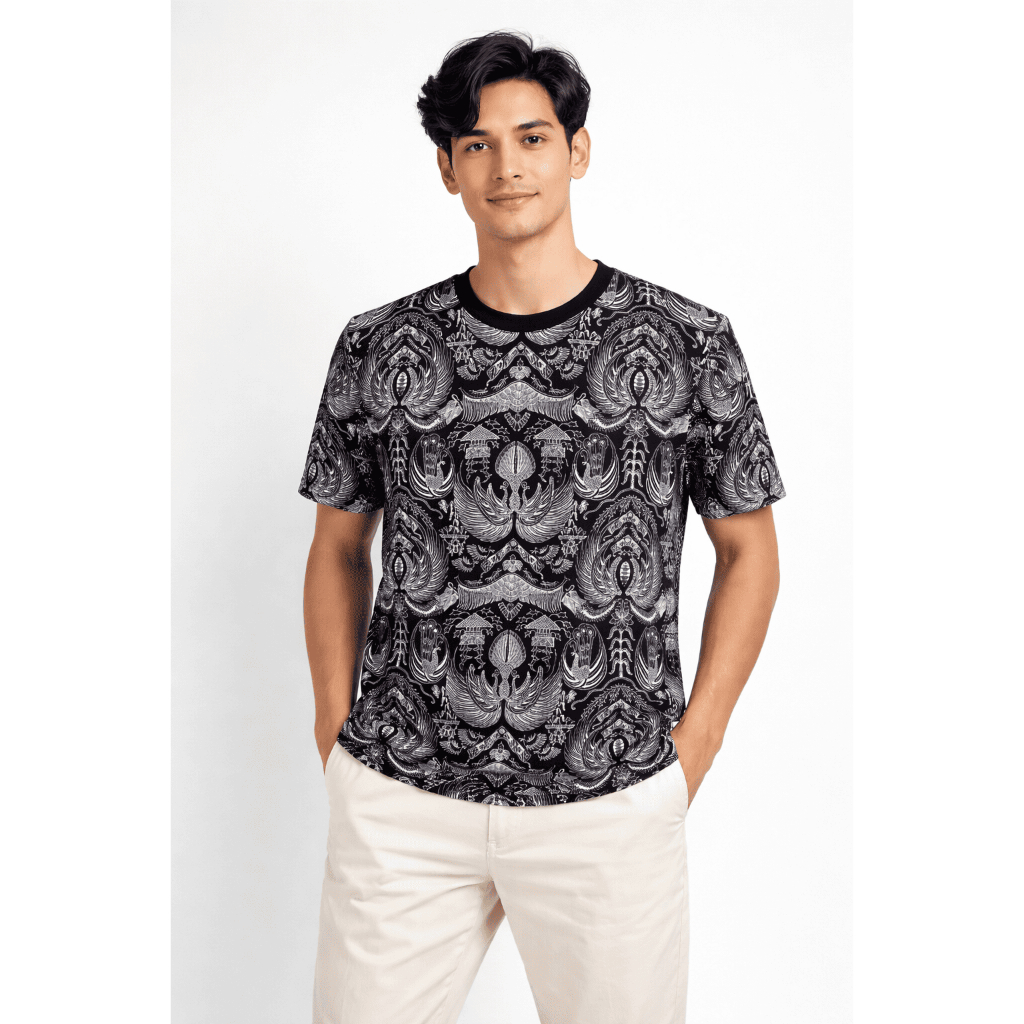 Kaos Batik Klasik Yogyakarta Premium Exclusive Ethnic Wear / Soft Touch Cotton Bamboo 30s / Ron Ando