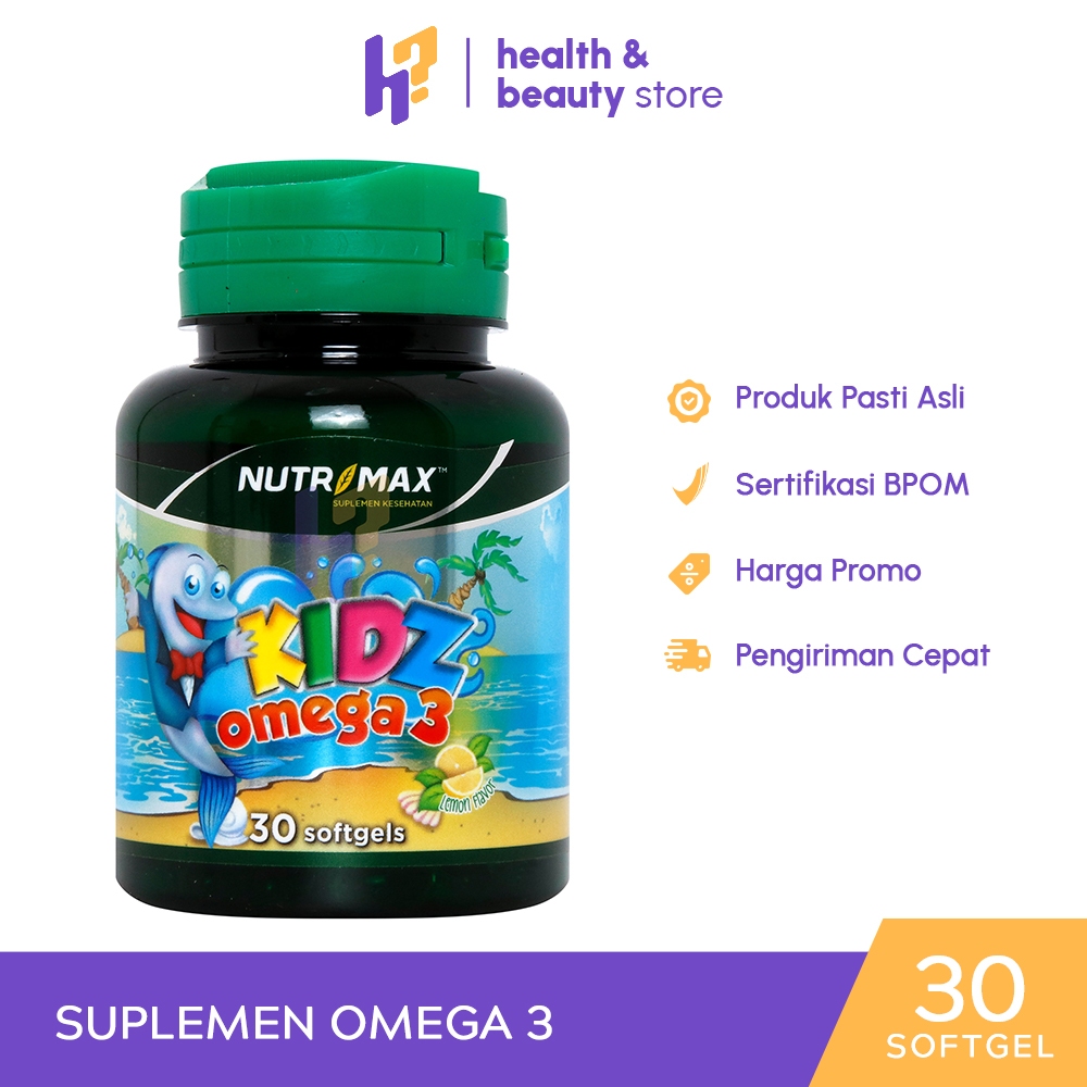 NUTRIMAX KIDZ OMEGA 3 30 TABLET | Suplemen Minyak Ikan Anak Untuk Nutrisi Otak