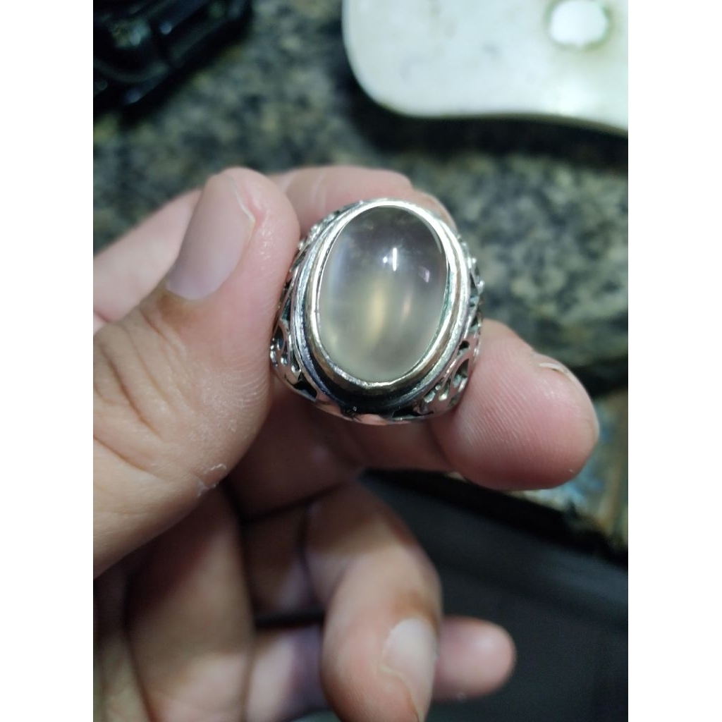 Batu Biduri Bulan Air Beras Ciliwung Natural Kode i/12