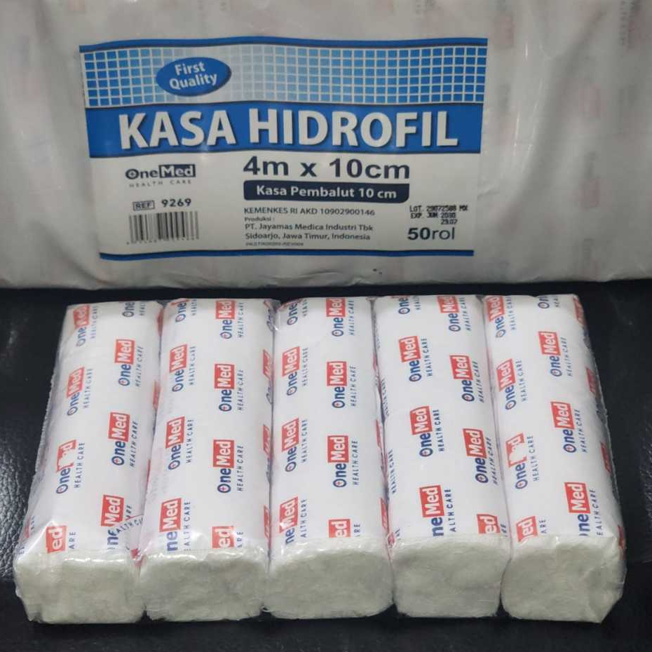 KASA HIDROFIL 4M X 10 CM ONEMED PER PACK ISI 5 ROLL / KASA 10 CM / KASA VERBAN HIDROFIL 10 CM ONEMED