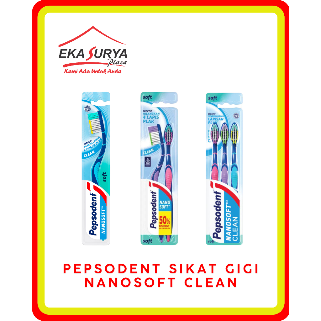 Pepsodent Sikat Gigi Nanosoft Clean