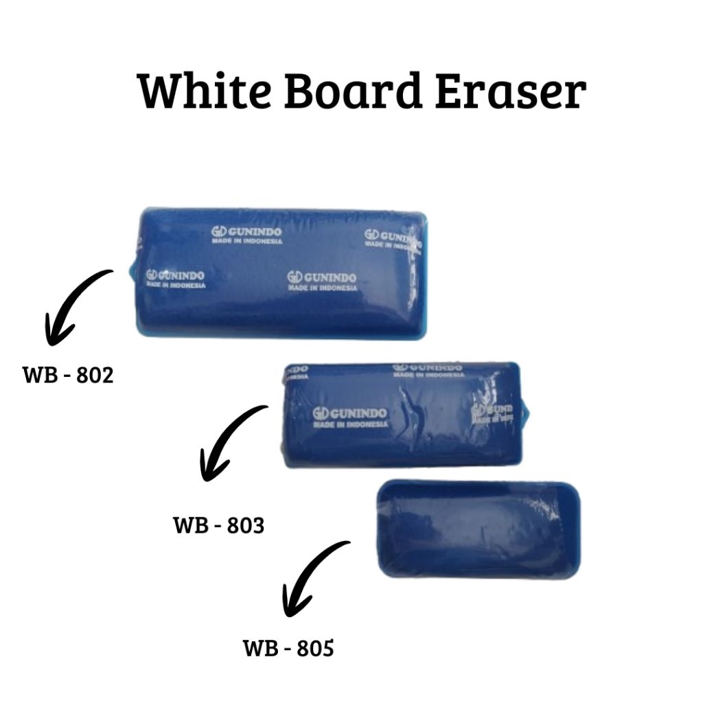 Penghapus Papan Tulis / White Board Eraser Gunindo WB - 805 / WB - 803 / WB - 802