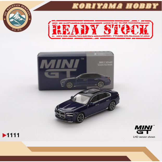 Mini GT 1111 BMW i7 xDrive60 Tanzanite Blue Metallic MiniGT