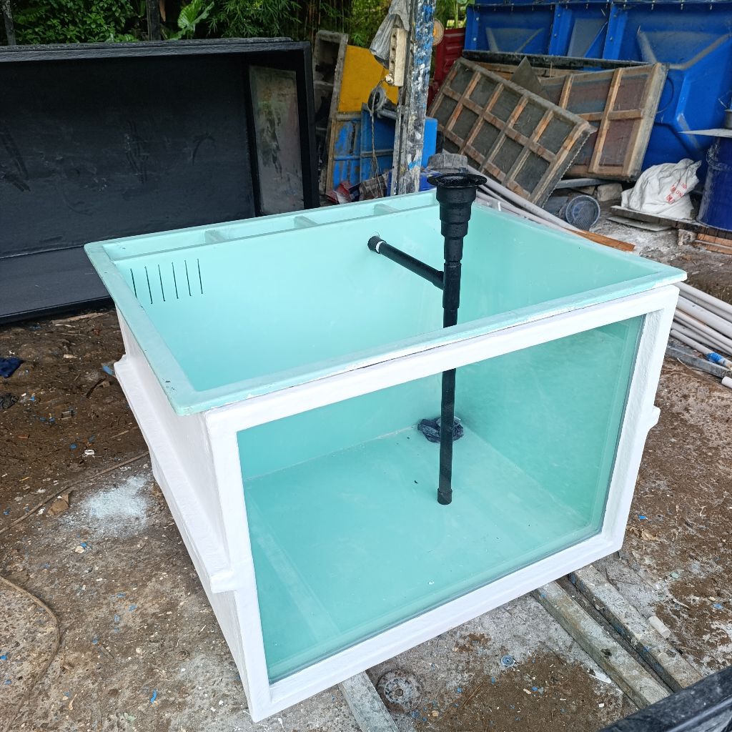 CKF bak fiber kaca 100x90x70 filter belakang+mushroom warna cantik